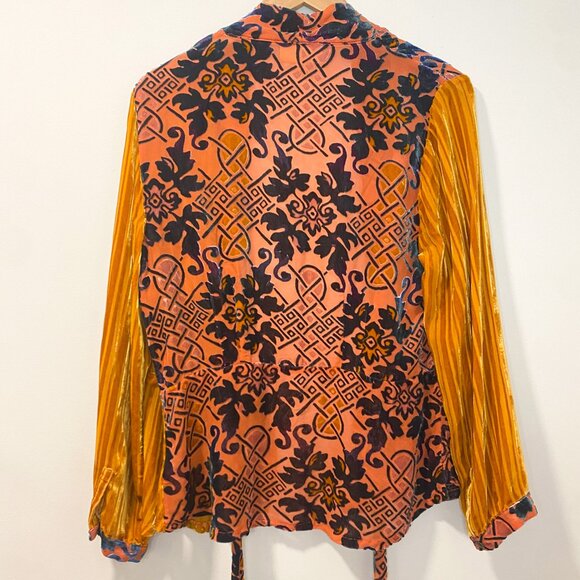 Moulinette Soeurs Velvet Wrap Top by Anthropologie – Size Large - Picture 4 of 14